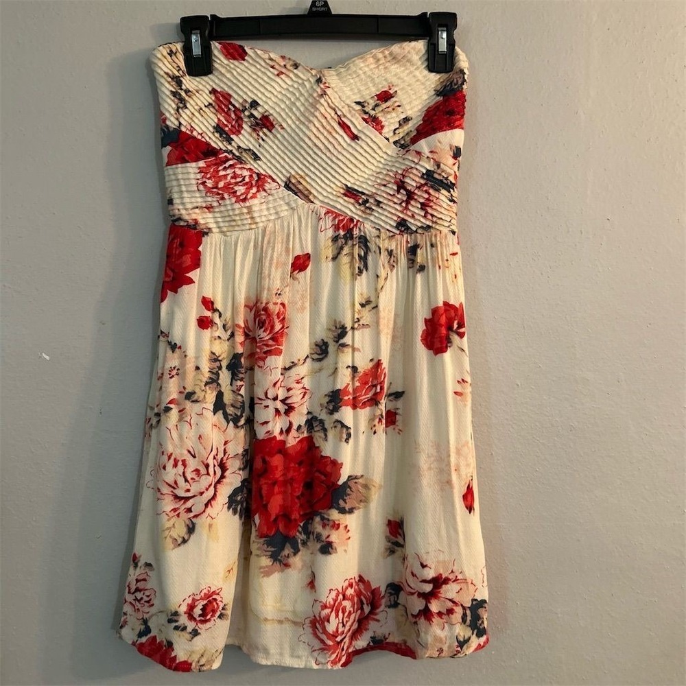 Kimchi Blue‎ Women's Strapless Floral Fit & Flare Dress Size S
